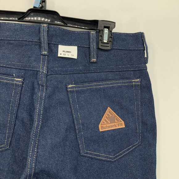 NWOT Bulwark FR Jeans Mens 32 x 34 Act 33.5 x 37.25 Blue Denim Flame Resistant - Picture 4 of 6